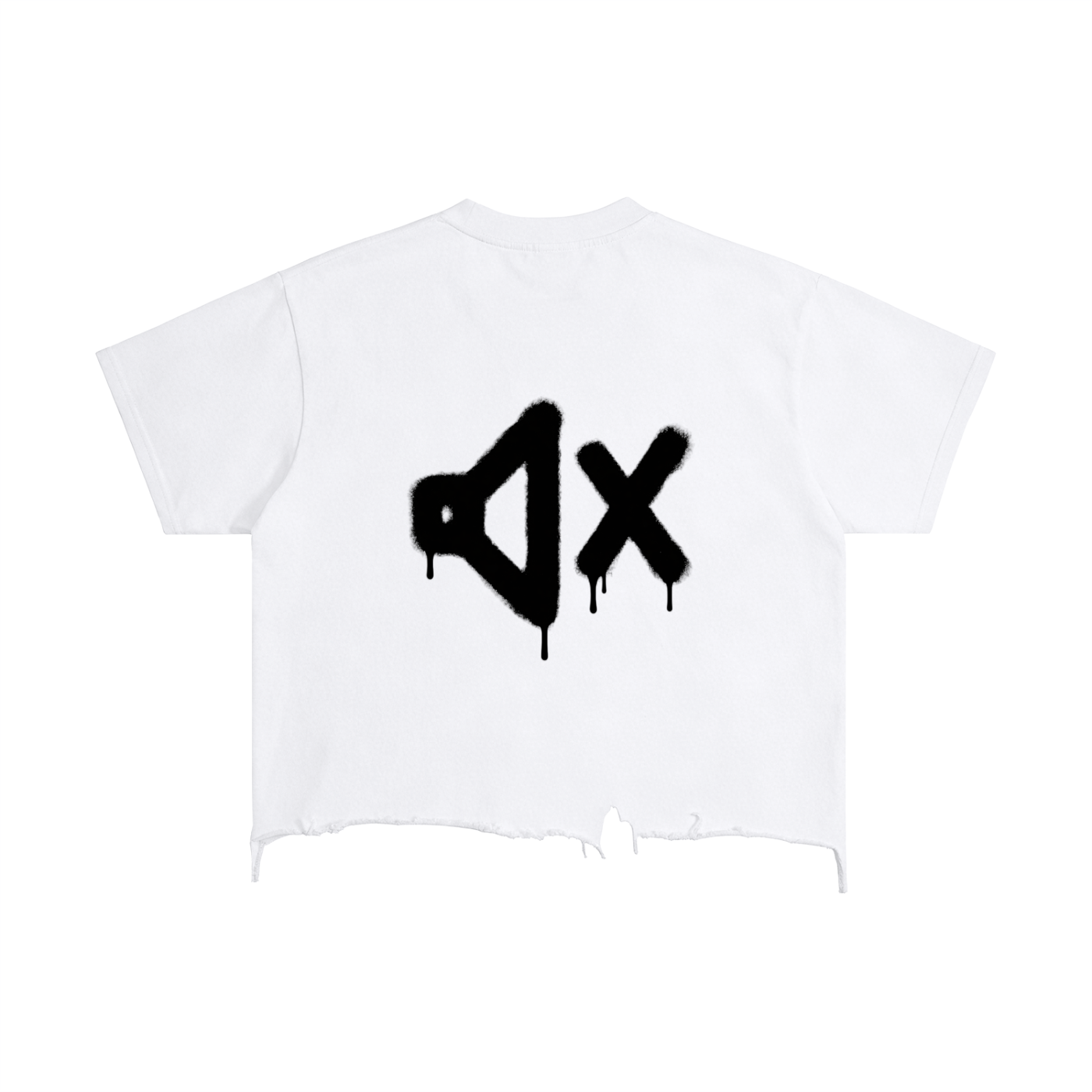 Vintage Wash Boxy Distressed Hem T-Shirt